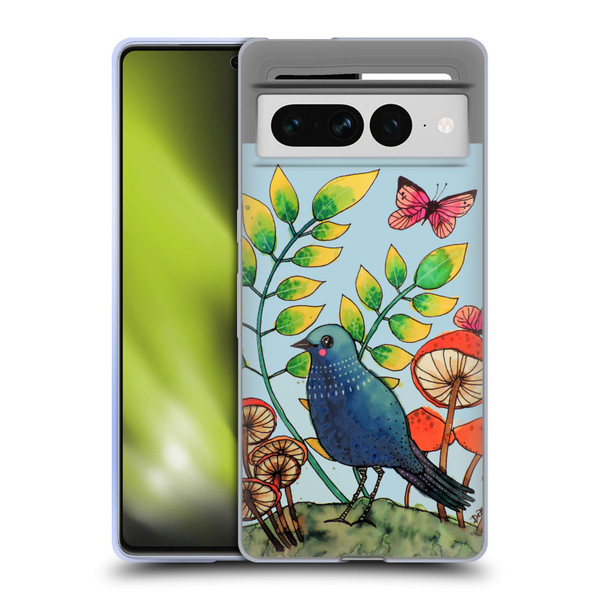 Sylvie Demers Birds 3 Teary Blue Soft Gel Case for Google Pixel 7 Pro