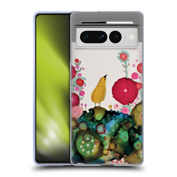 Sylvie Demers Birds 3 Yellow Soft Gel Case for Google Pixel 7 Pro