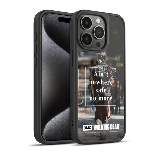 AMC The Walking Dead Quotes Daryl Nowhere Safe Gel Armour Case For Apple iPhone 15 Pro