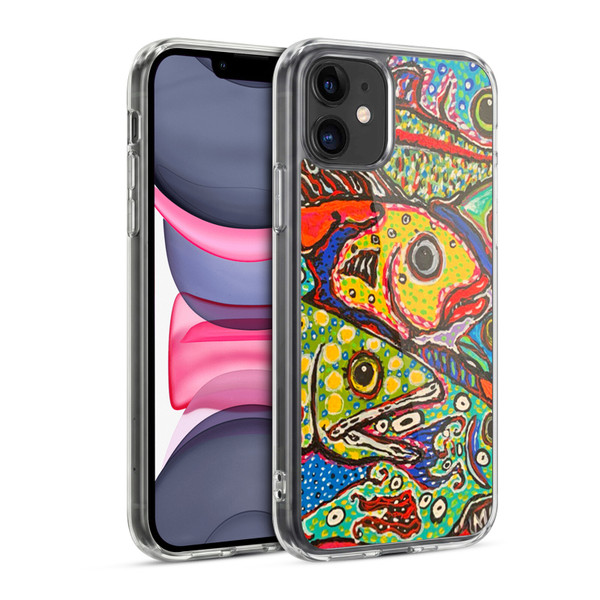 Mad Dog Art Gallery Assorted Designs Many Mad Fish Soft Gel Case for Apple iPhone 11