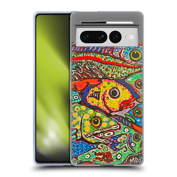 Mad Dog Art Gallery Assorted Designs Many Mad Fish Soft Gel Case for Google Pixel 7 Pro
