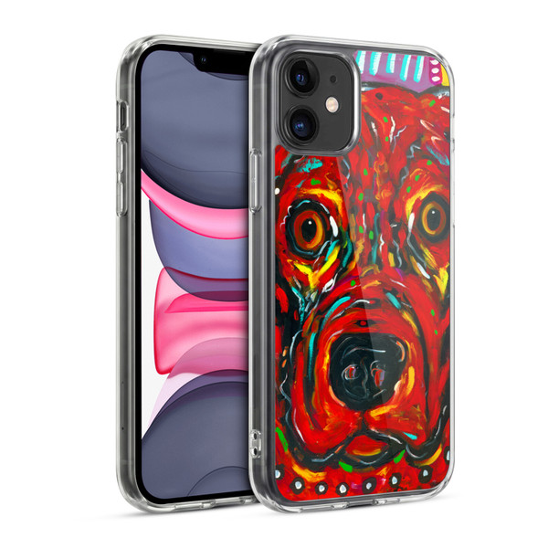 Mad Dog Art Gallery Dogs 2 Red Soft Gel Case for Apple iPhone 11