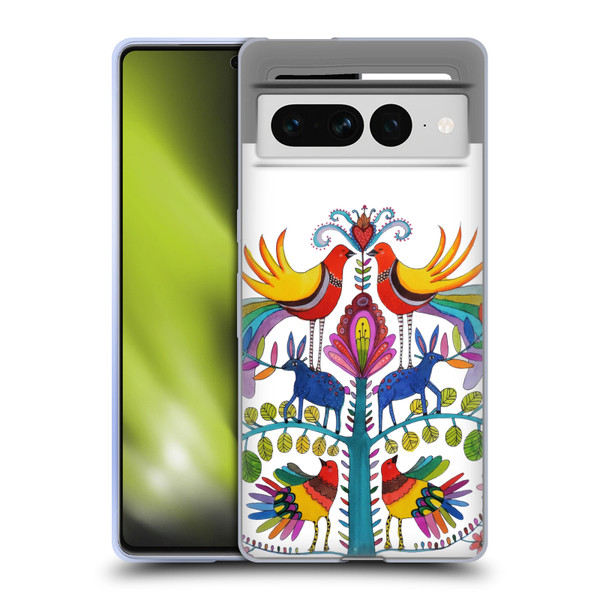 Sylvie Demers Floral Flower Otomi Soft Gel Case for Google Pixel 7 Pro
