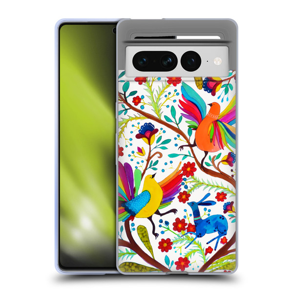 Sylvie Demers Floral Rainbow Wings Soft Gel Case for Google Pixel 7 Pro