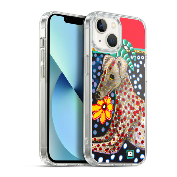 Mad Dog Art Gallery Dogs 2 Greyhound Soft Gel Case for Apple iPhone 13