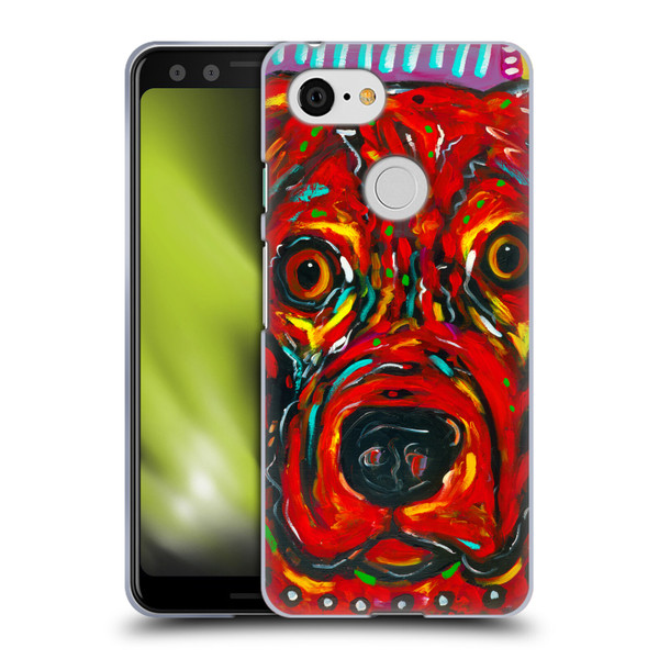 Mad Dog Art Gallery Dogs 2 Red Soft Gel Case for Google Pixel 3