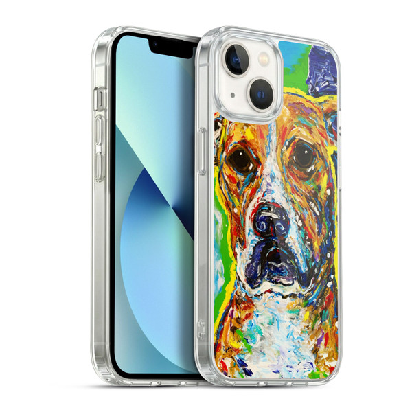 Mad Dog Art Gallery Dog 5 Boxer Soft Gel Case for Apple iPhone 13