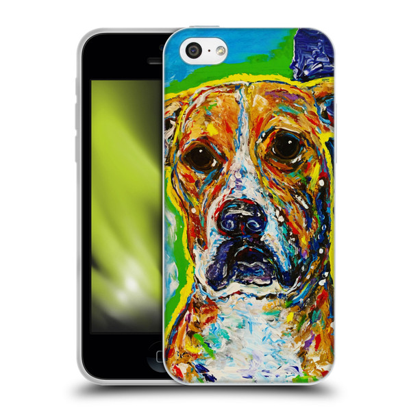 Mad Dog Art Gallery Dog 5 Boxer Soft Gel Case for Apple iPhone 5c