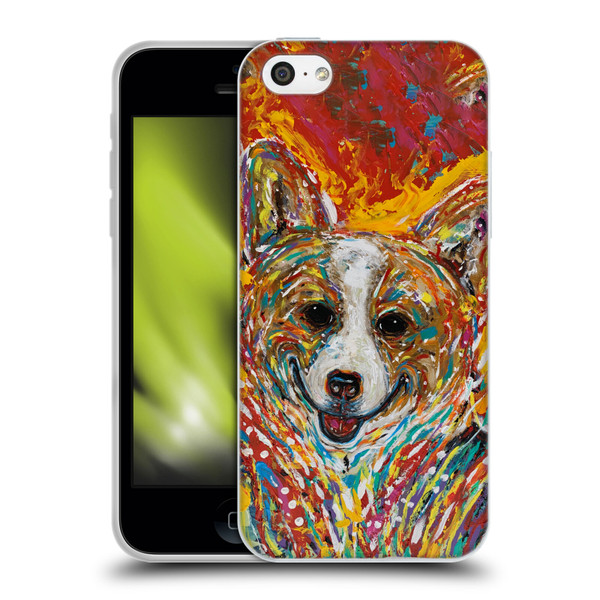 Mad Dog Art Gallery Dog 5 Corgi Soft Gel Case for Apple iPhone 5c