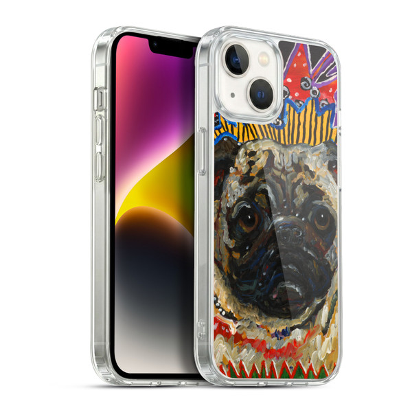 Mad Dog Art Gallery Dogs Pug Soft Gel Case for Apple iPhone 14