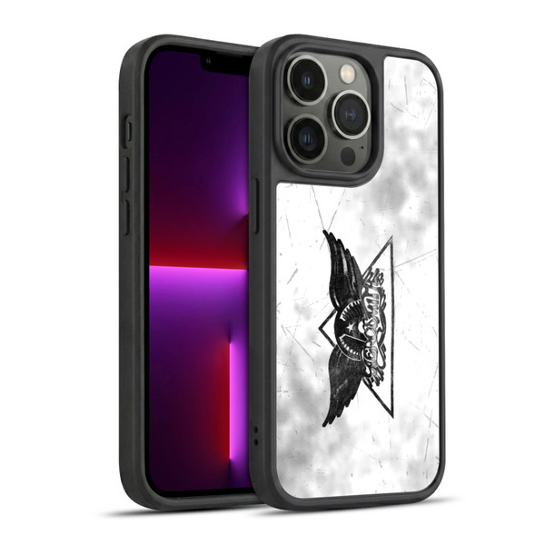 Aerosmith Black And White Triangle Winged Logo Gel Armour Case For Apple iPhone 13 Pro