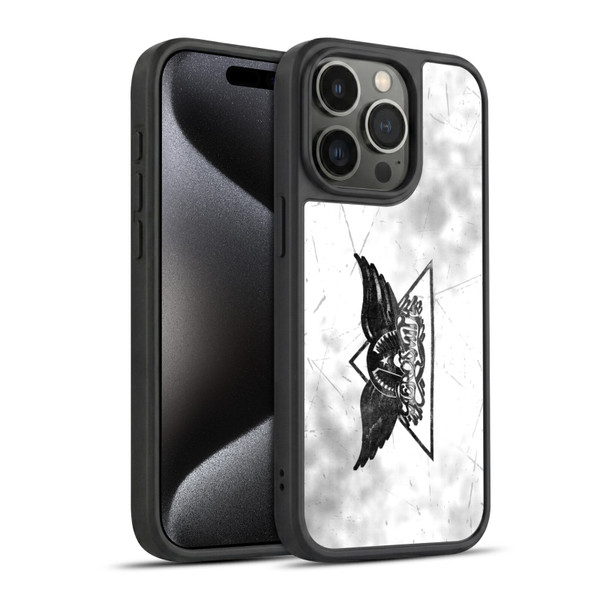 Aerosmith Black And White Triangle Winged Logo Gel Armour Case For Apple iPhone 15 Pro