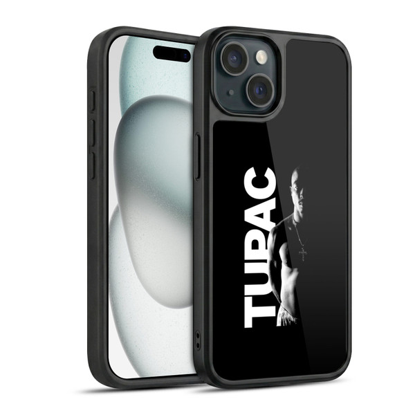 Tupac Shakur Key Art Black And White Gel Armour Case For Apple iPhone 15