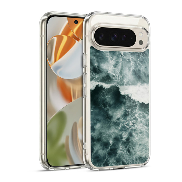 Dorit Fuhg Waves Sea Foam Soft Gel Case for Google Pixel 9 / Pixel 9 Pro