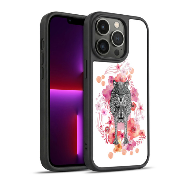 Monika Strigel Animals And Flowers Wolf Gel Armour Case For Apple iPhone 13 Pro