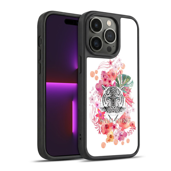 Monika Strigel Animals And Flowers Tiger Gel Armour Case For Apple iPhone 14 Pro