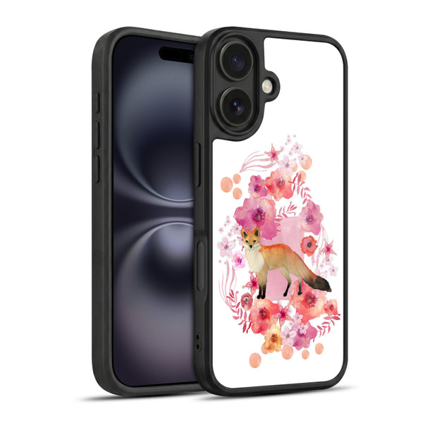 Monika Strigel Animals And Flowers Fox Gel Armour Case For Apple iPhone 16