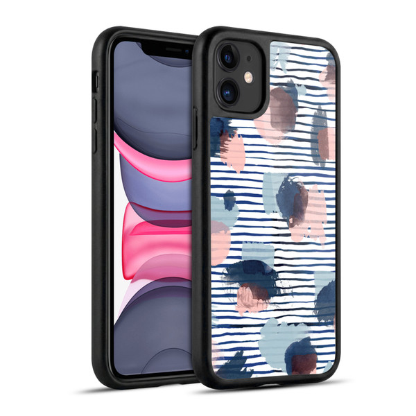 Ninola Patterns Graphic Thoughts Dots Blue Gel Armour Case For Apple iPhone 11