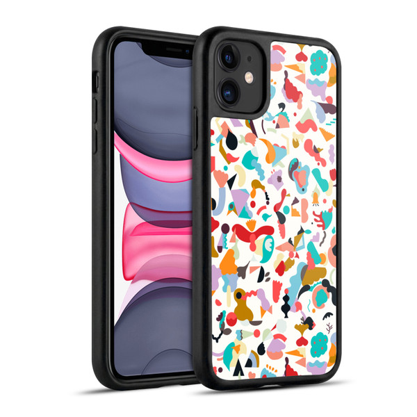 Ninola Patterns Imaginary Geo Animals White Gel Armour Case For Apple iPhone 11