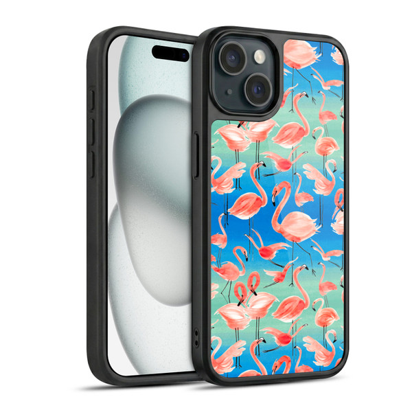 Ninola Patterns Flamingos Gel Armour Case For Apple iPhone 15