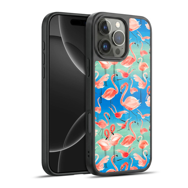 Ninola Patterns Flamingos Gel Armour Case For Apple iPhone 16 Pro Max