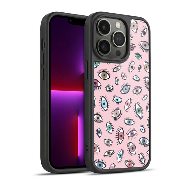 Ninola Patterns 4 Eyes Pink Gel Armour Case For Apple iPhone 13 Pro