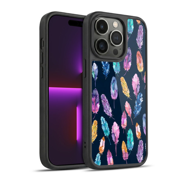 Ninola Patterns 4 Boho Feathers Gel Armour Case For Apple iPhone 14 Pro