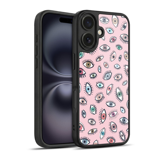 Ninola Patterns 4 Eyes Pink Gel Armour Case For Apple iPhone 16