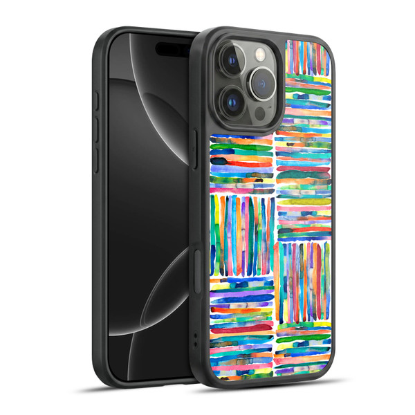 Ninola Patterns 4 Handpainted Stripes Multi Gel Armour Case For Apple iPhone 16 Pro Max