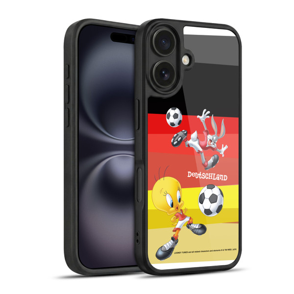 Looney Tunes Flag Graphics Germany Bugs Bunny & Tweety Gel Armour Case For Apple iPhone 16