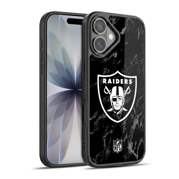 NFL Las Vegas Raiders Graphics Coloured Marble Gel Armour Case For Apple iPhone 17