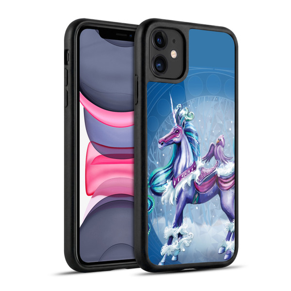 Rose Khan Unicorns Winter Blue Gel Armour Case For Apple iPhone 11