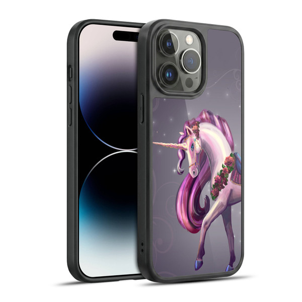 Rose Khan Unicorns Rose Red Gel Armour Case For Apple iPhone 14 Pro Max