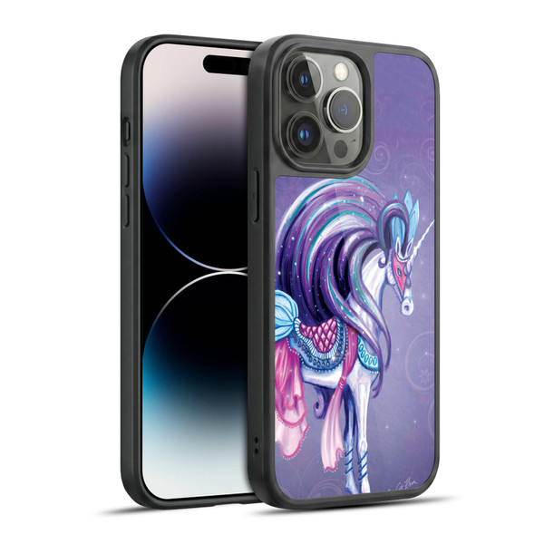 Rose Khan Unicorns White And Purple Gel Armour Case For Apple iPhone 14 Pro Max