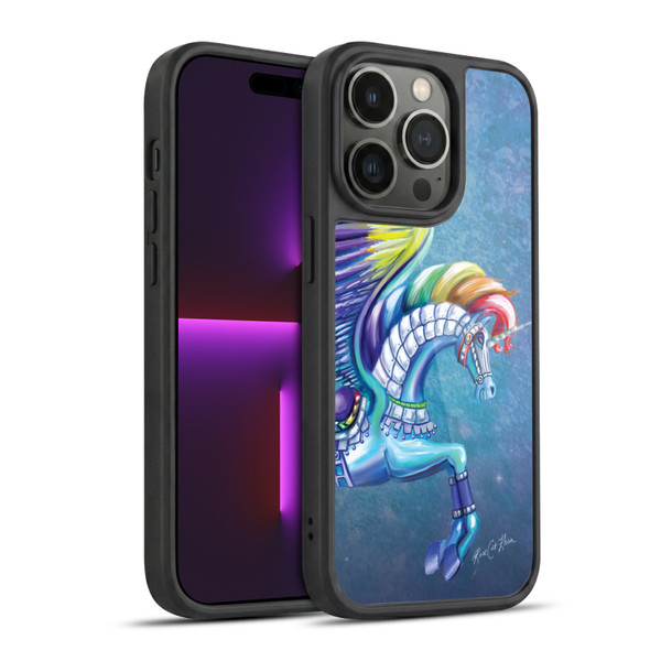 Rose Khan Unicorns Rainbow Carousel Horse Gel Armour Case For Apple iPhone 14 Pro