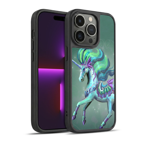Rose Khan Unicorns Sea Green Gel Armour Case For Apple iPhone 14 Pro