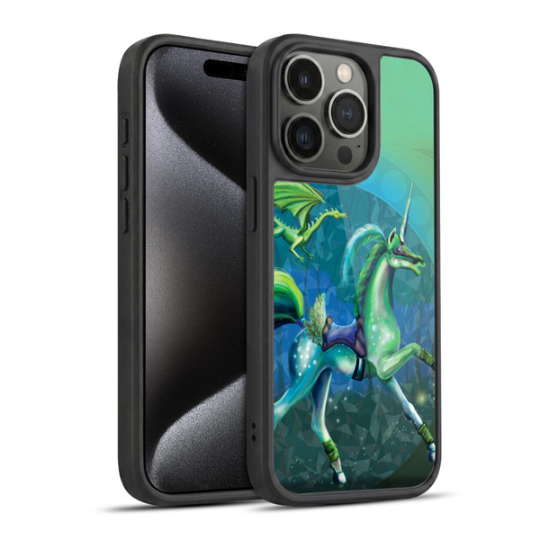 Rose Khan Unicorns Green Summer Gel Armour Case For Apple iPhone 15 Pro