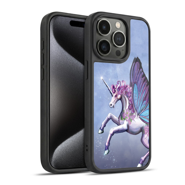 Rose Khan Unicorns Lilac Purple Butterfly Gel Armour Case For Apple iPhone 15 Pro