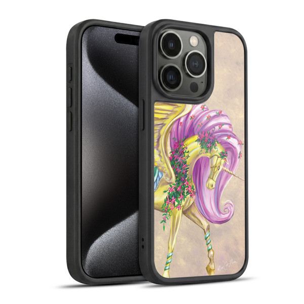 Rose Khan Unicorns Yellow Pegasus Gel Armour Case For Apple iPhone 15 Pro