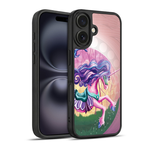 Rose Khan Unicorns Pink Spring Gel Armour Case For Apple iPhone 16
