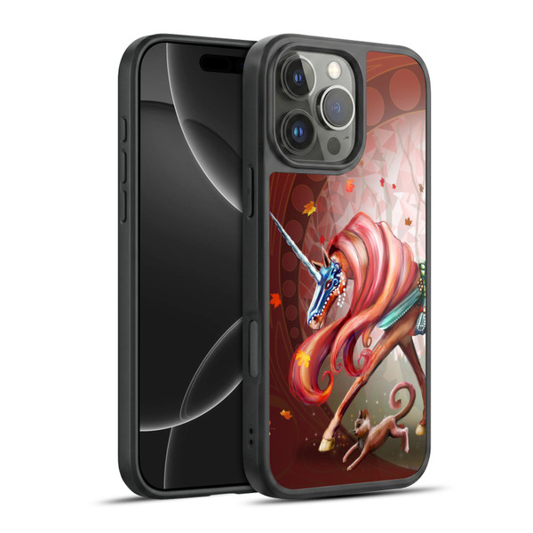 Rose Khan Unicorns Autumn Orange Gel Armour Case For Apple iPhone 16 Pro Max