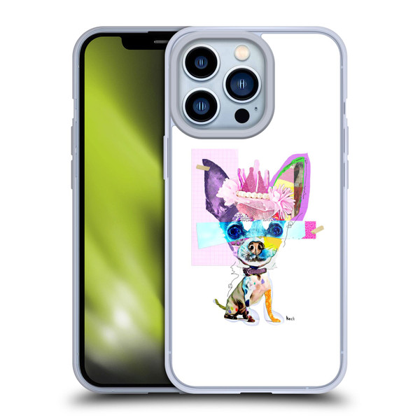 Michel Keck Animal Collage Chihuahua Soft Gel Case for Apple iPhone 13 Pro