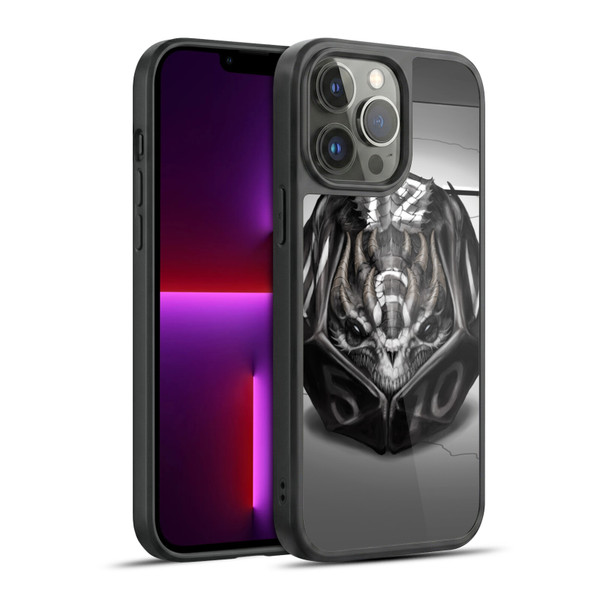 Stanley Morrison Black And White Dragon Gaming Dice Gel Armour Case For Apple iPhone 13 Pro Max