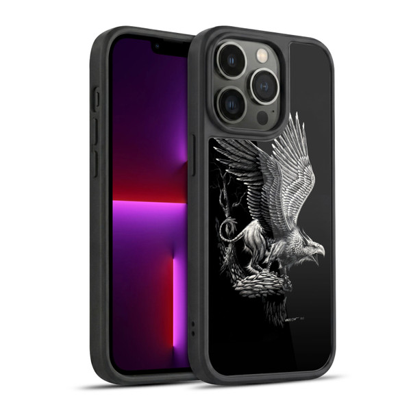 Stanley Morrison Black And White Griffon Gel Armour Case For Apple iPhone 13 Pro