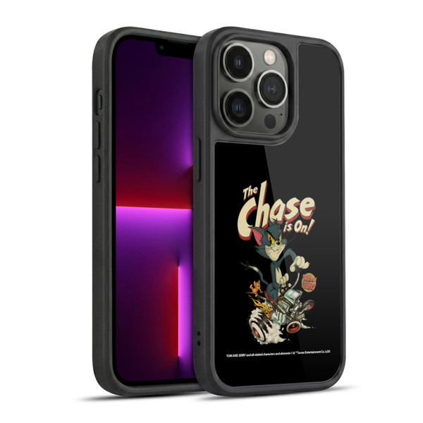 Tom and Jerry Typography Art The Chase Is On Gel Armour Case For Apple iPhone 13 Pro