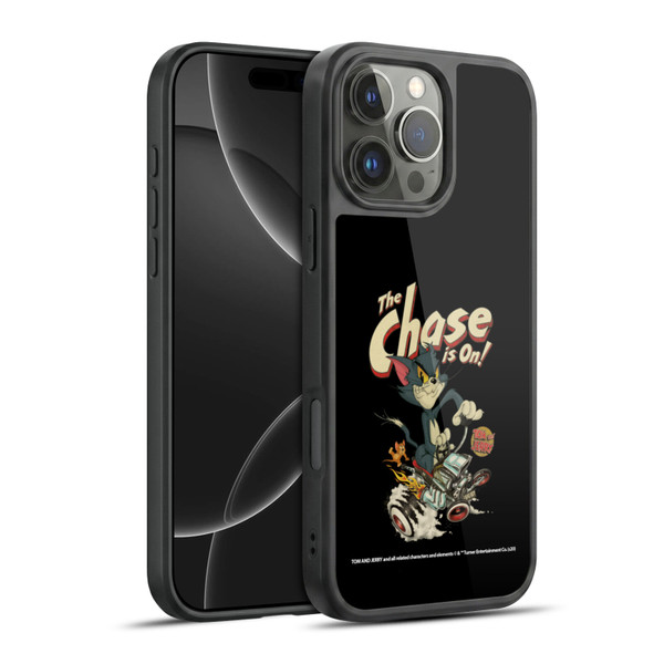 Tom and Jerry Typography Art The Chase Is On Gel Armour Case For Apple iPhone 16 Pro Max