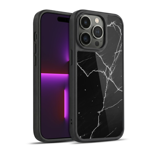 Alyn Spiller Marble Black Gel Armour Case For Apple iPhone 14 Pro