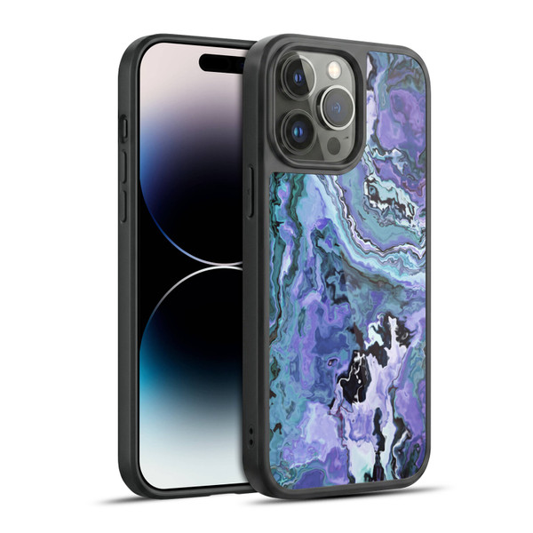 Haroulita Marble 2 Indigo Violet Gel Armour Case For Apple iPhone 14 Pro Max