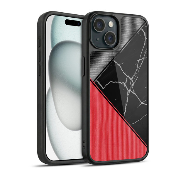 Alyn Spiller Marble Colour Block Gel Armour Case For Apple iPhone 15