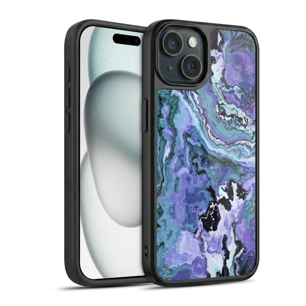 Haroulita Marble 2 Indigo Violet Gel Armour Case For Apple iPhone 15